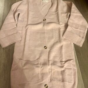Cozy Pink Kids Cardigan Sweater